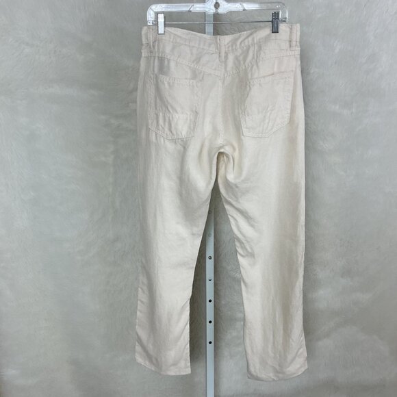 Gustin Ivory Linen 5 Pocket Slim Fit Lightweight Jeans Gustin Size 35 - Picture 3 of 5